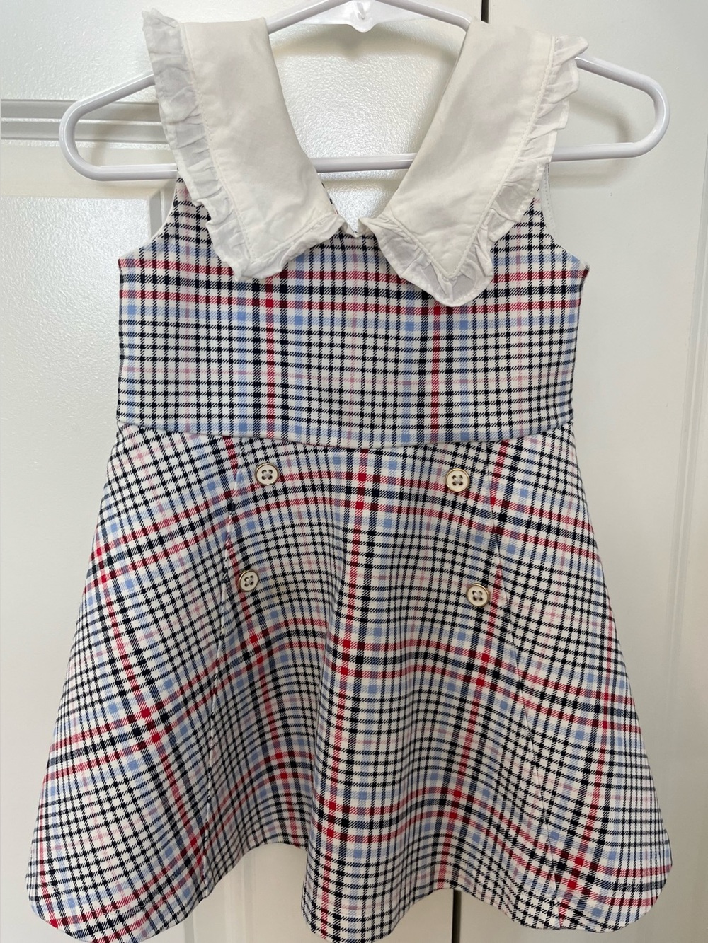 Janie and Jack Baby Girl Plaid Dress - Size 18-24 Months - Worn Once 💙❤️🩷